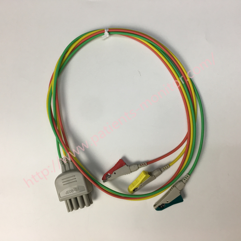 BR-903P Patient Monitor Accessories NIHON KOHDEN K911 Electrode Lead 3 Clip Type Cable Length 0.8m