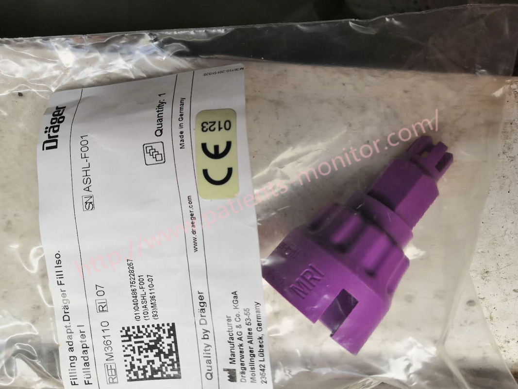 M36110 Patient Monitor Accessories Drager Fabius GS Vaporizer Filling Adapter Isoflurane Violet