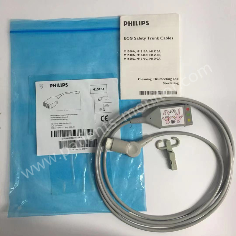 CBL 3 Lead ECG Safety Patient Trunk Cable IEC PN M1510A  Ref 989803103871 for Philips Patient Monitor Defibrillator