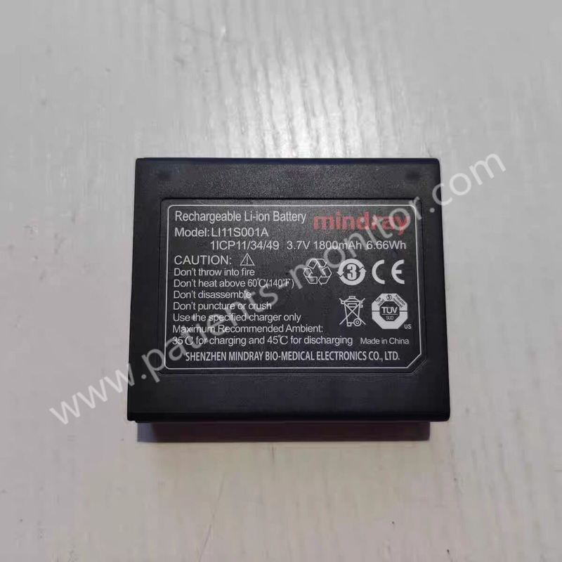 Mindray Rechargeable Li Ion Battery LI11S001A 3.7V 1800mAh 6.66Wh PN M05-010004-08 For Mindary DPM2 PM60 Pulse Oximeter